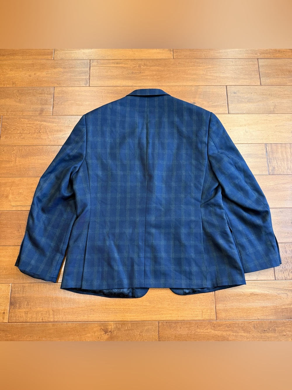Originals 1926 Haggar Blue Tartan Plaid 2-Button Single Breasted 44S - Picture 4 of 12